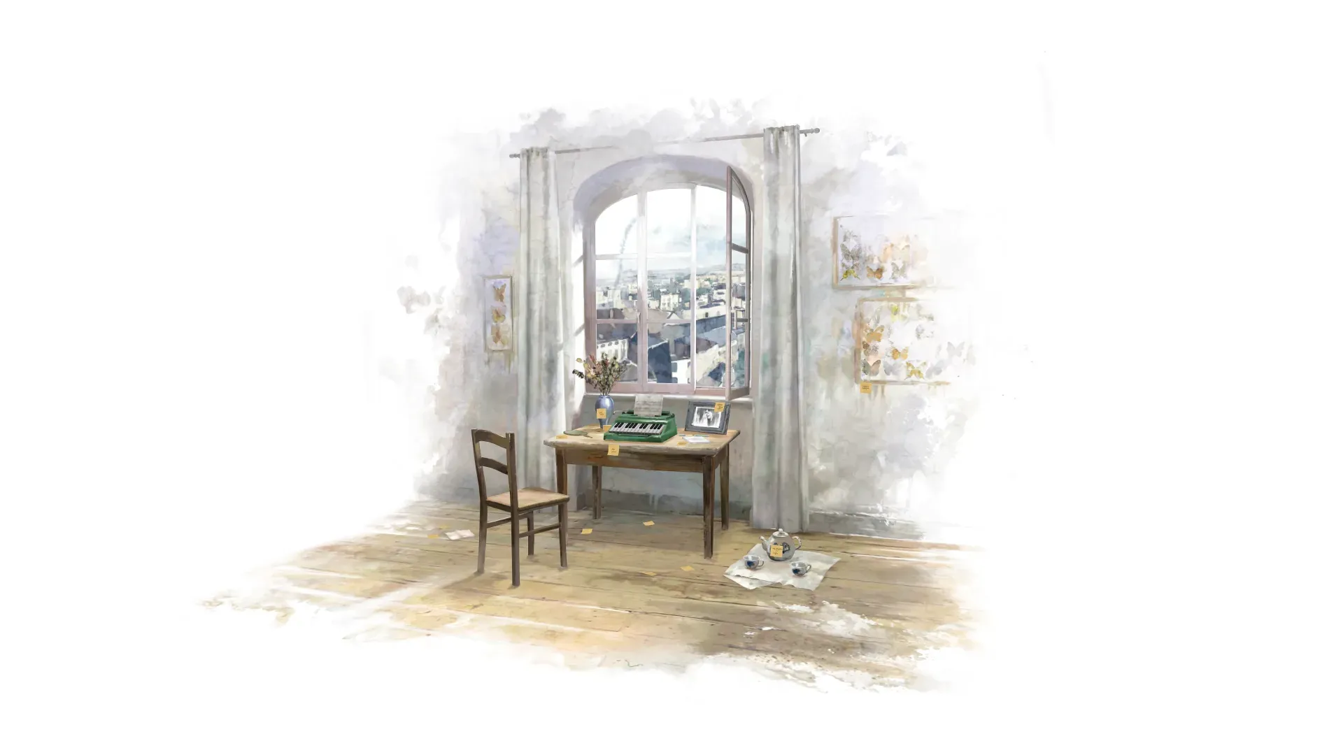 An empty apartment in A Long Goodbye, directed by Kate Voet